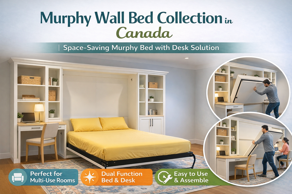 Murphy Wall Bed Collection in Canada | Space-Saving murphy Bed with Desk Solution