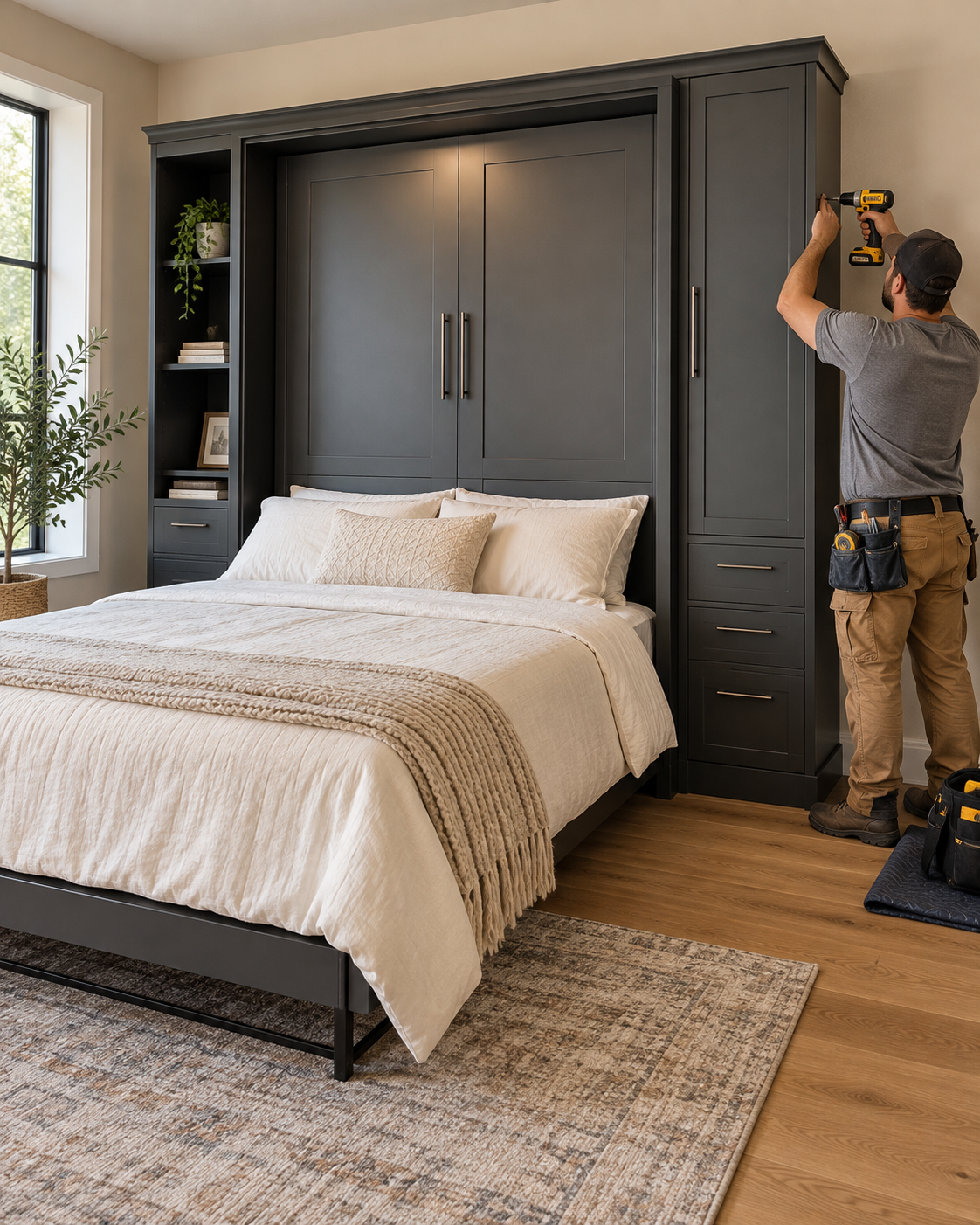 Order a Murphy bed with assistance