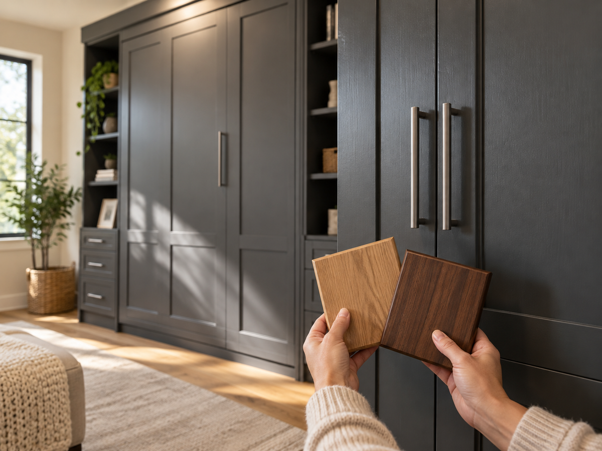 Customize Murphy bed finish and options