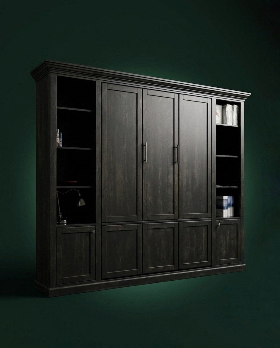 Finished Ready-to-Ship Murphy Bed in a furnished room